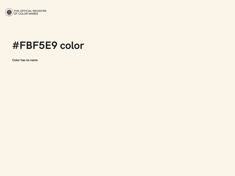 #FBF5E9 color image