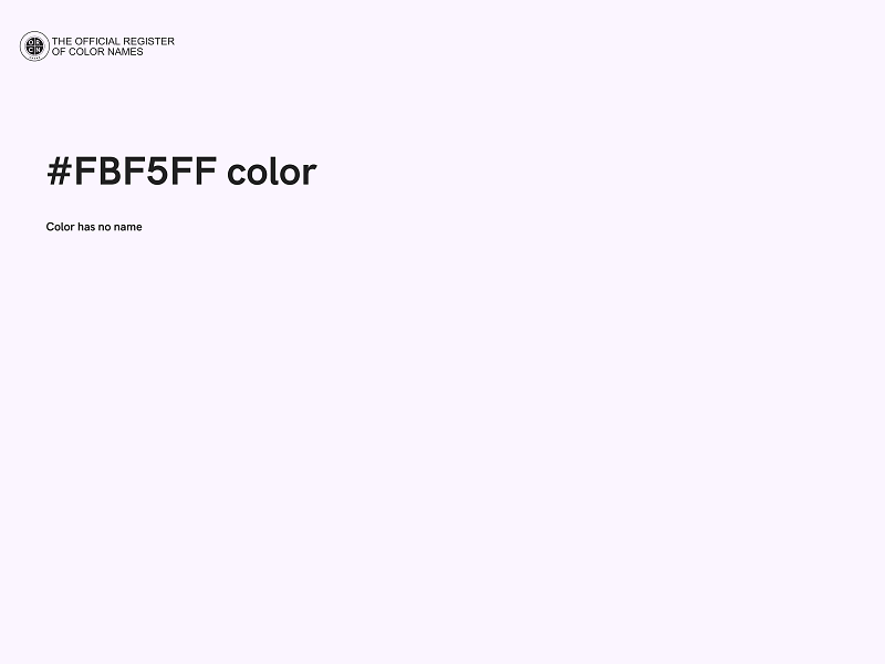 #FBF5FF color image
