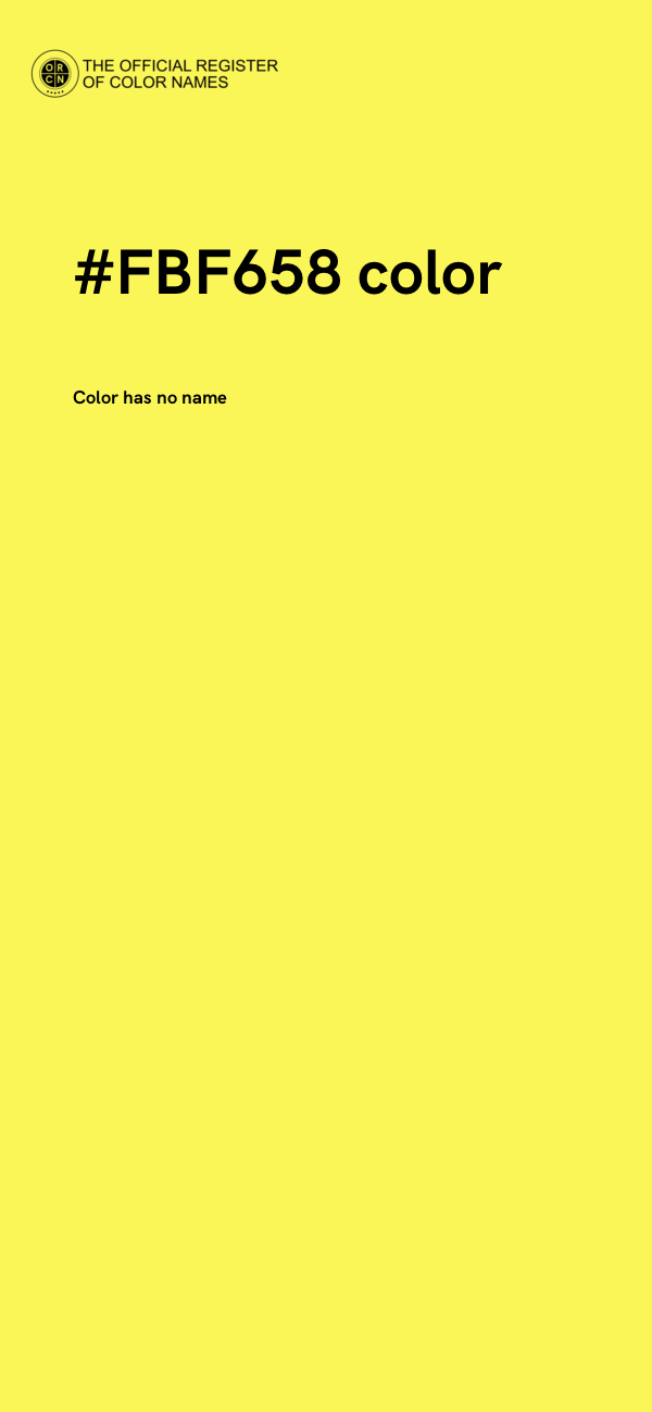 #FBF658 color image