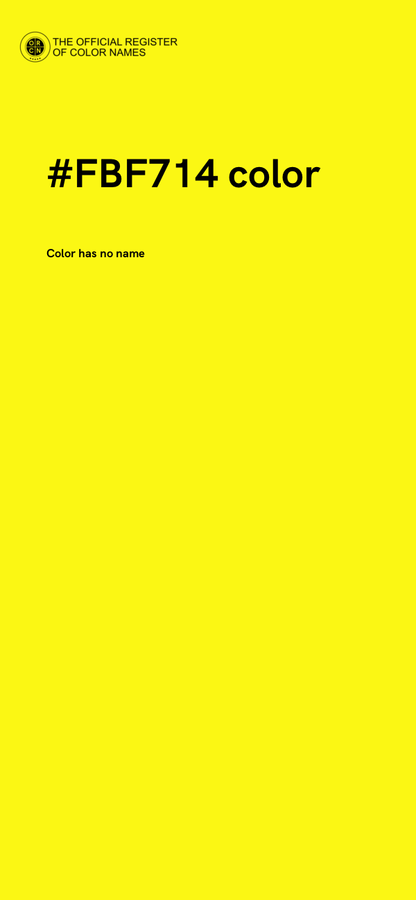 #FBF714 color image