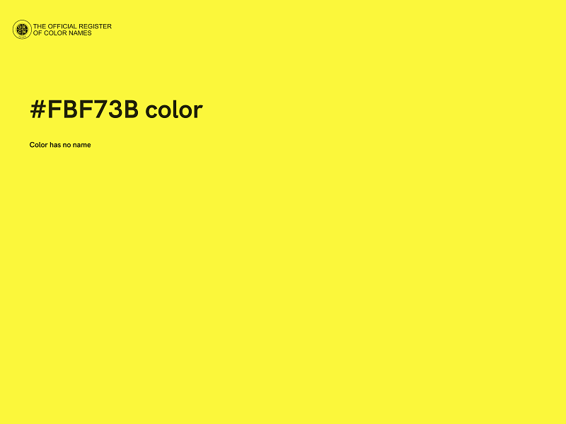 #FBF73B color image