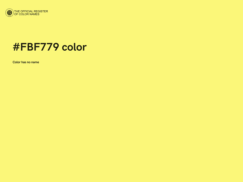 #FBF779 color image
