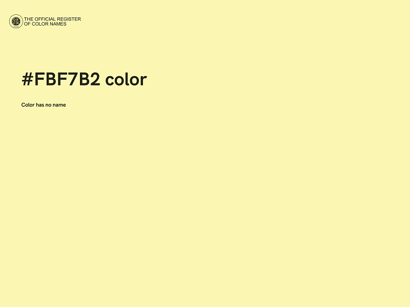 #FBF7B2 color image