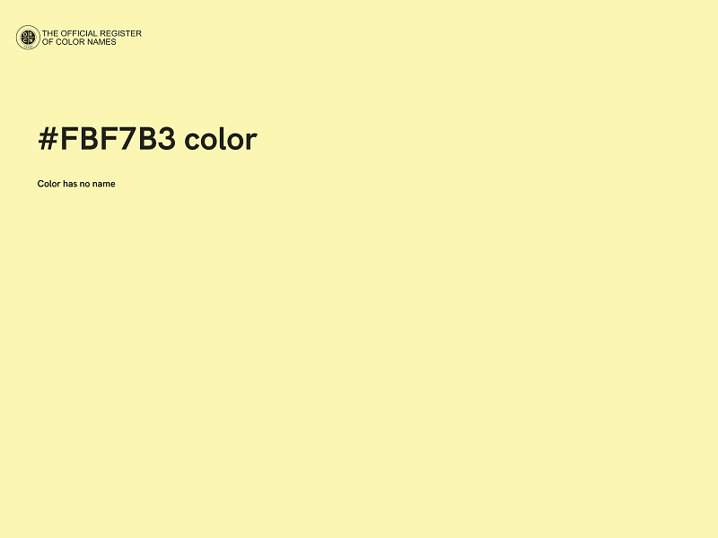 #FBF7B3 color image