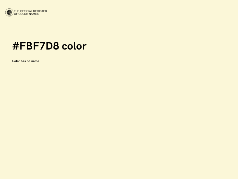 #FBF7D8 color image