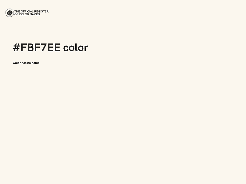 #FBF7EE color image