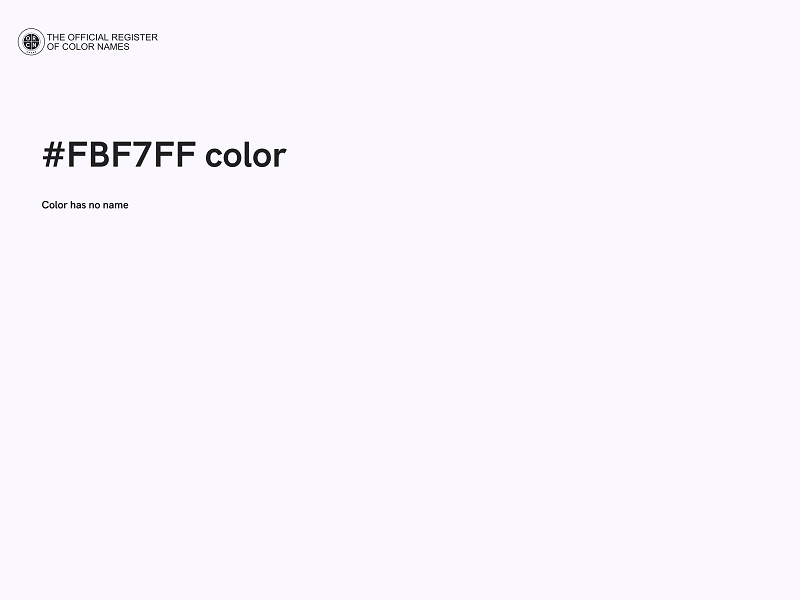 #FBF7FF color image
