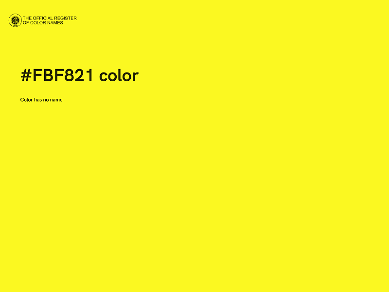 #FBF821 color image