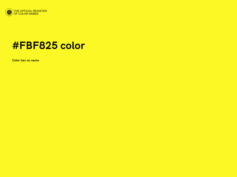 #FBF825 color image