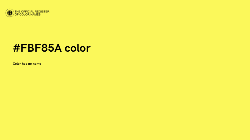 #FBF85A color image