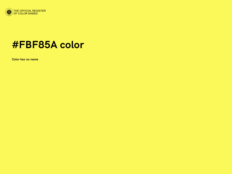 #FBF85A color image