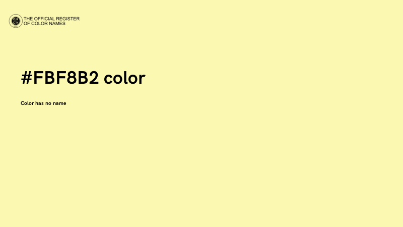 #FBF8B2 color image