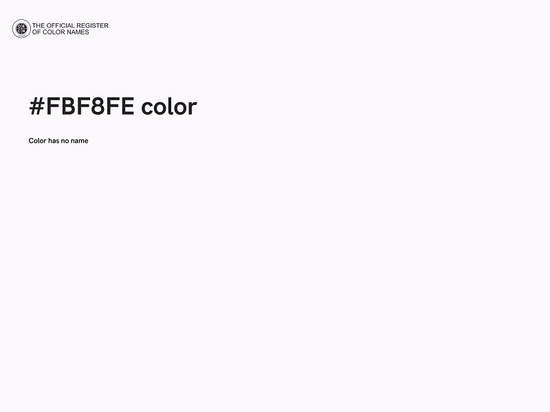 #FBF8FE color image