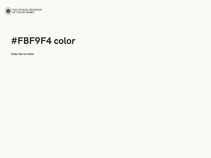 #FBF9F4 color image