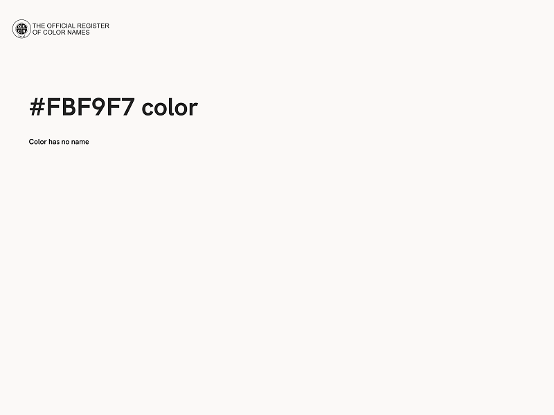 #FBF9F7 color image