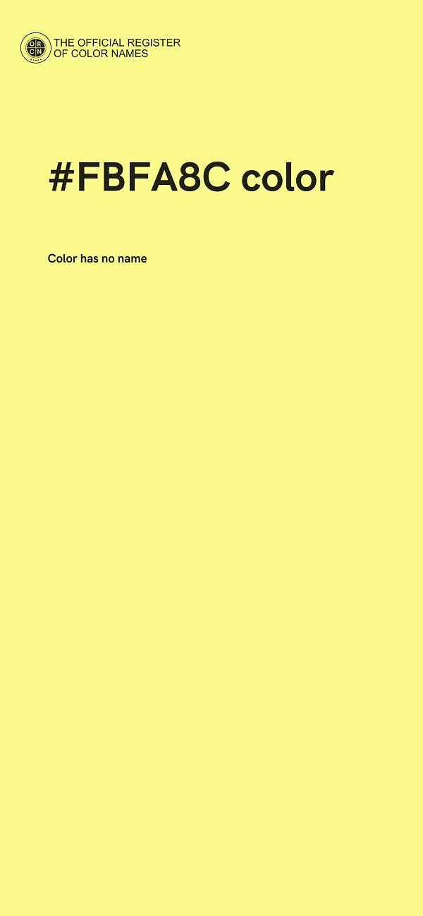 #FBFA8C color image