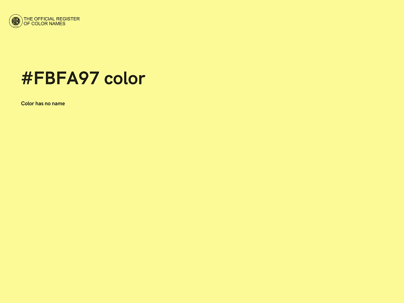 #FBFA97 color image