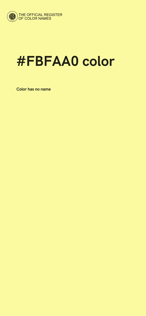 #FBFAA0 color image