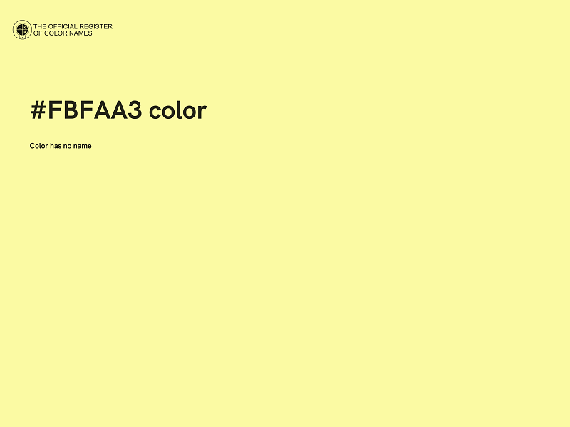 #FBFAA3 color image