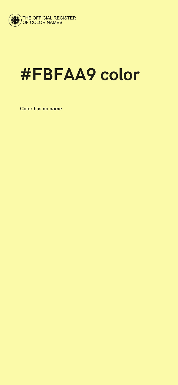 #FBFAA9 color image