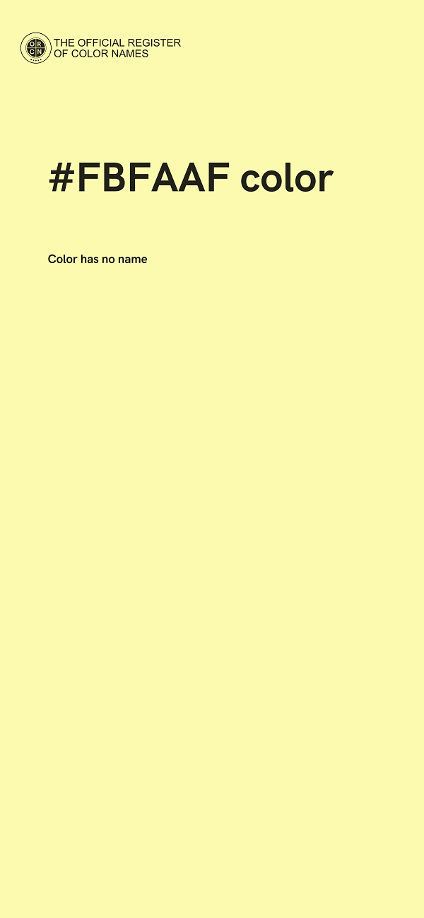 #FBFAAF color image