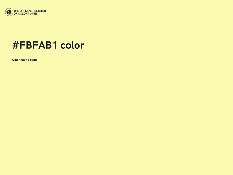 #FBFAB1 color image