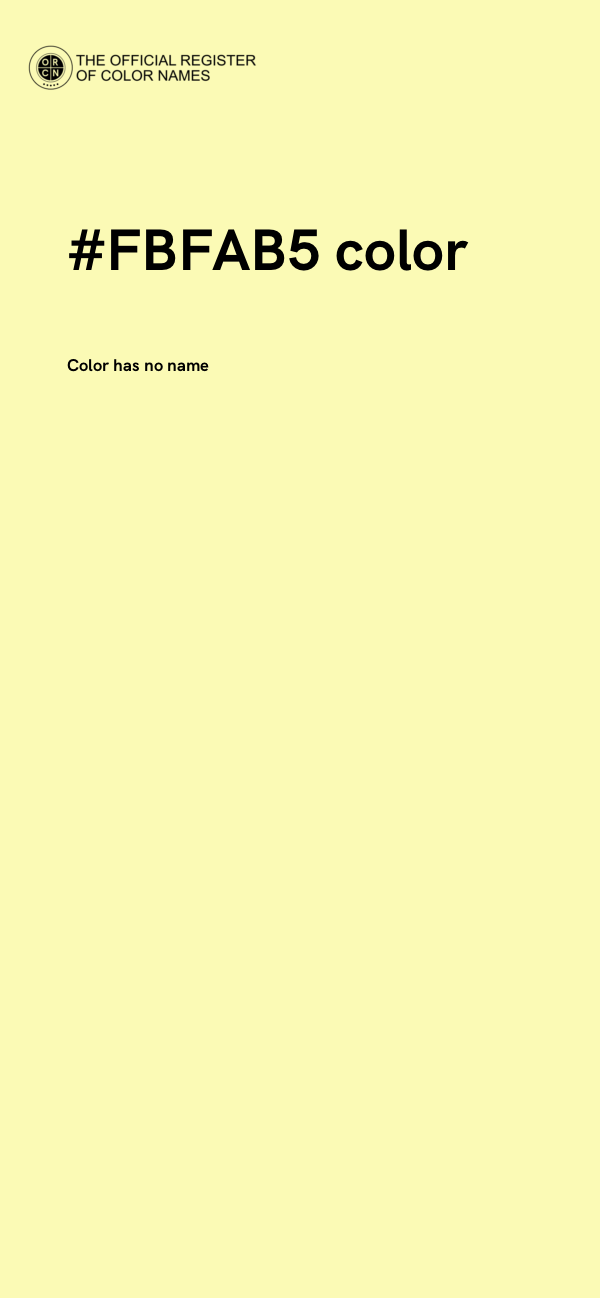#FBFAB5 color image