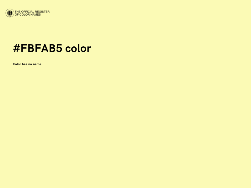 #FBFAB5 color image