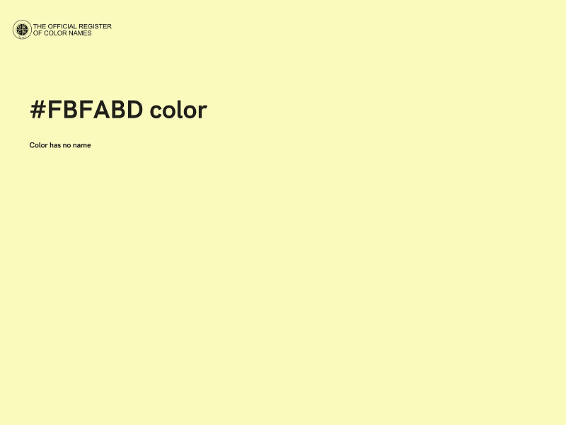 #FBFABD color image