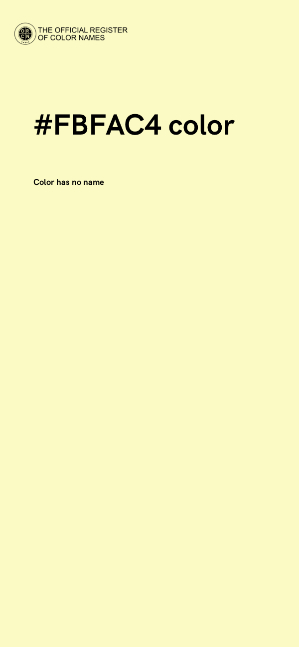 #FBFAC4 color image