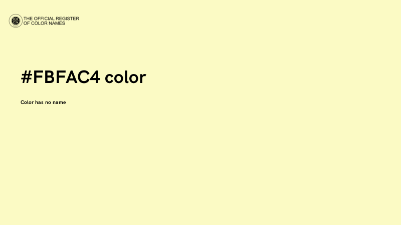 #FBFAC4 color image