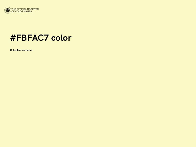 #FBFAC7 color image