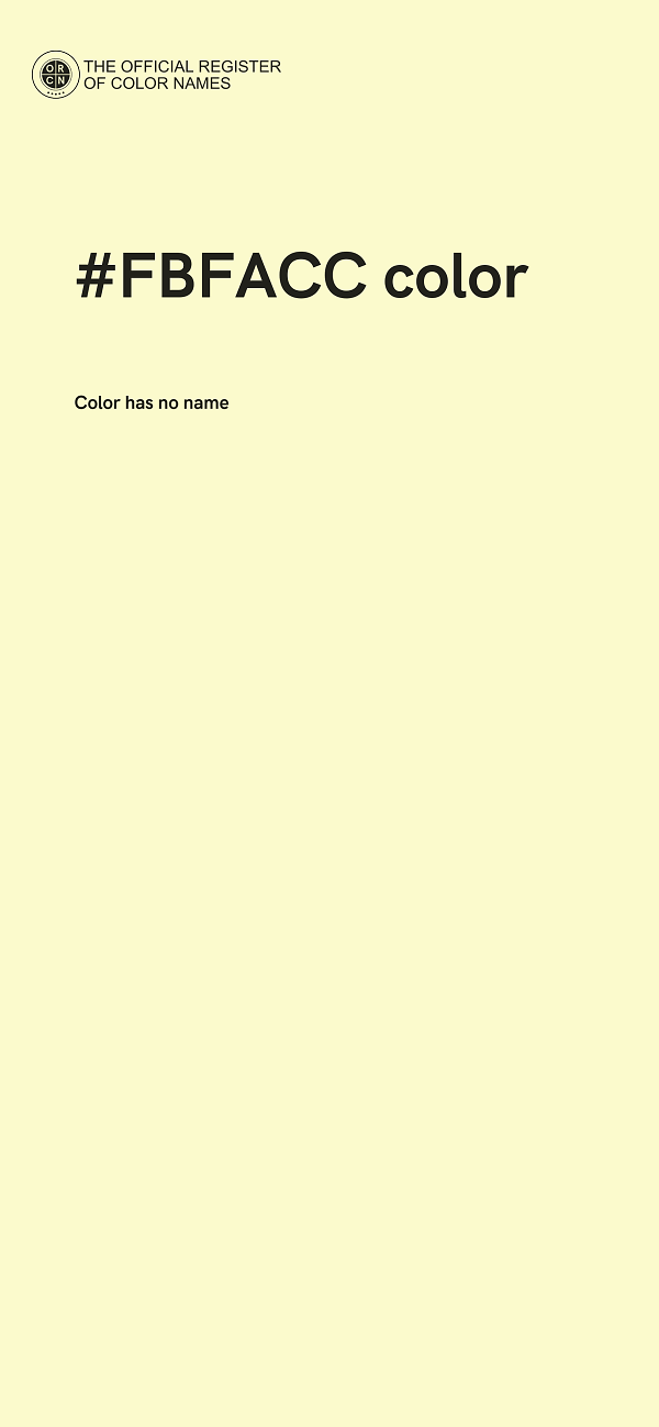 #FBFACC color image