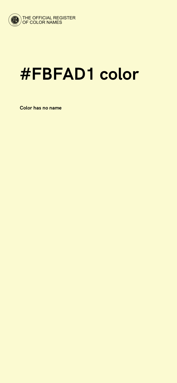 #FBFAD1 color image