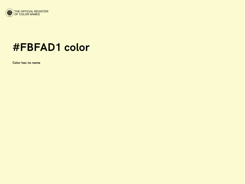 #FBFAD1 color image