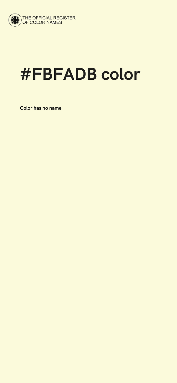 #FBFADB color image