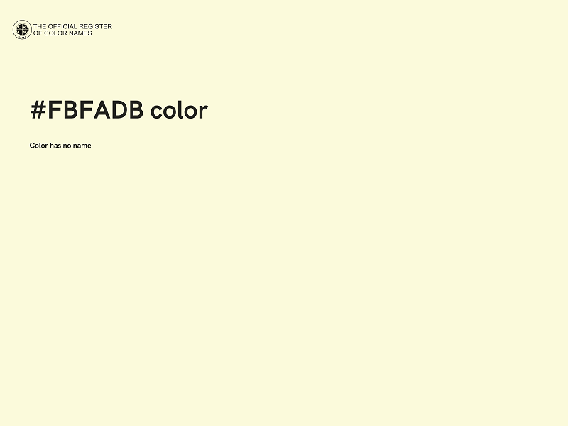 #FBFADB color image