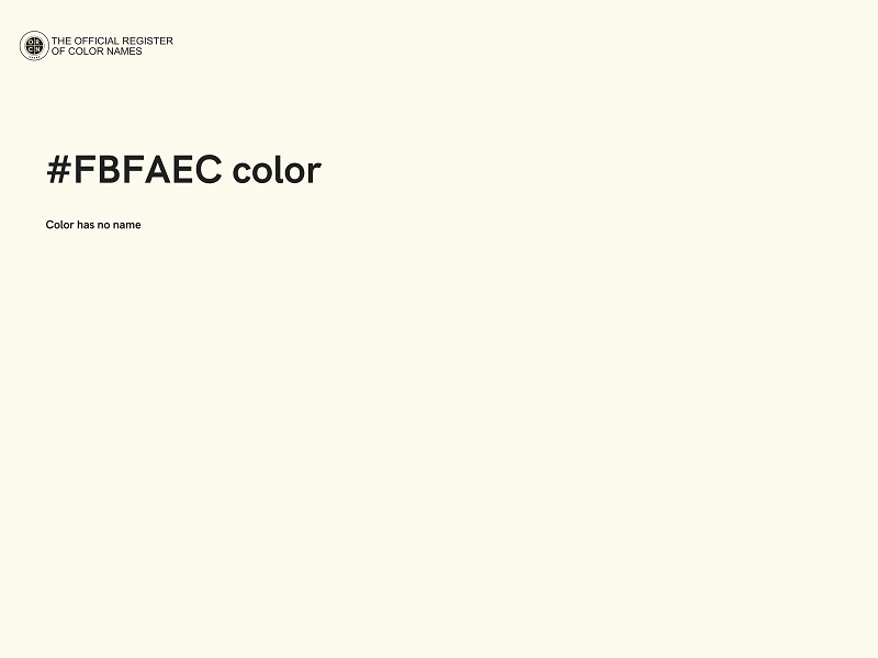 #FBFAEC color image