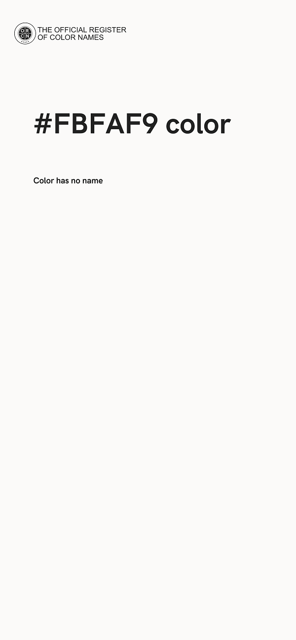 #FBFAF9 color image