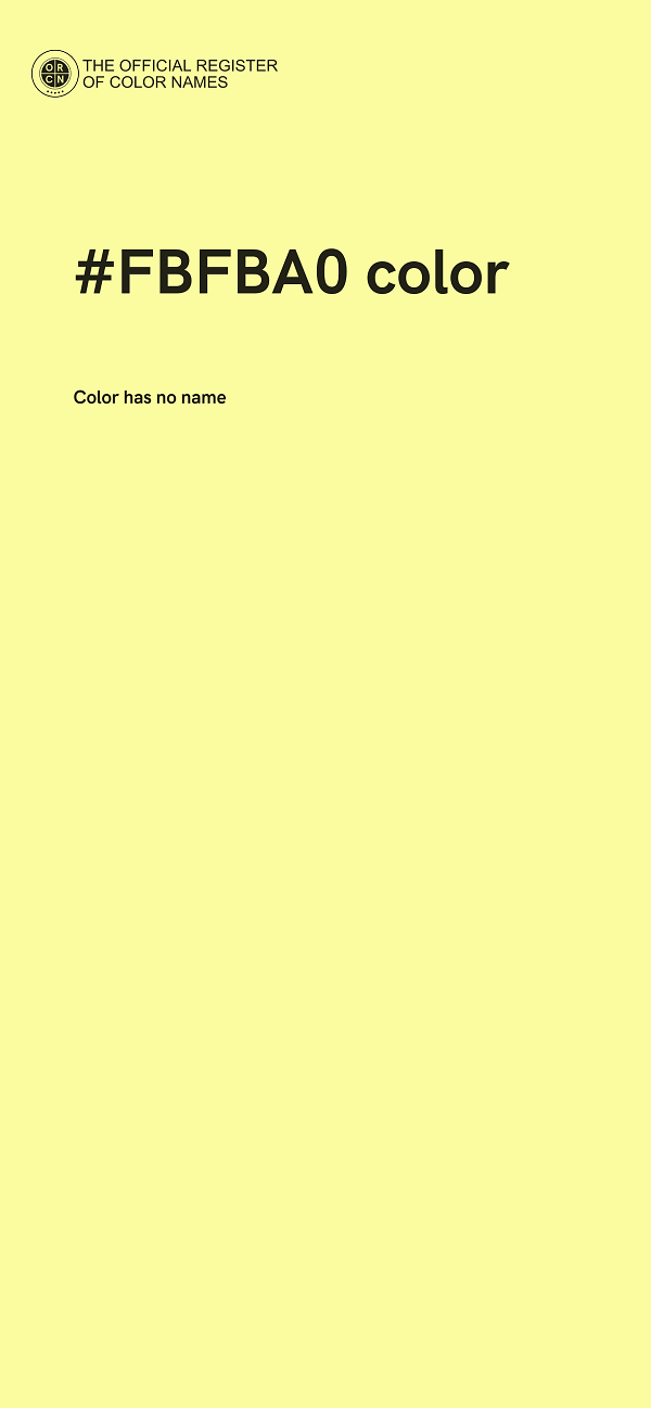 #FBFBA0 color image
