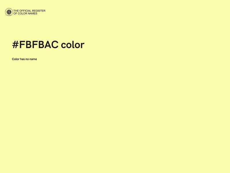 #FBFBAC color image