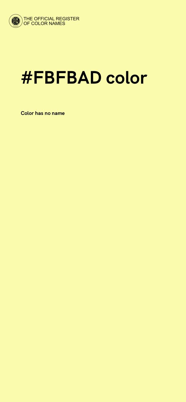 #FBFBAD color image