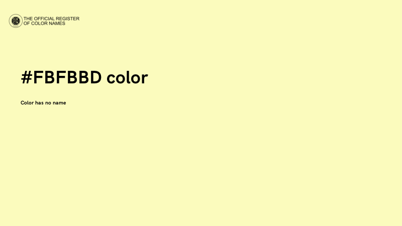 #FBFBBD color image