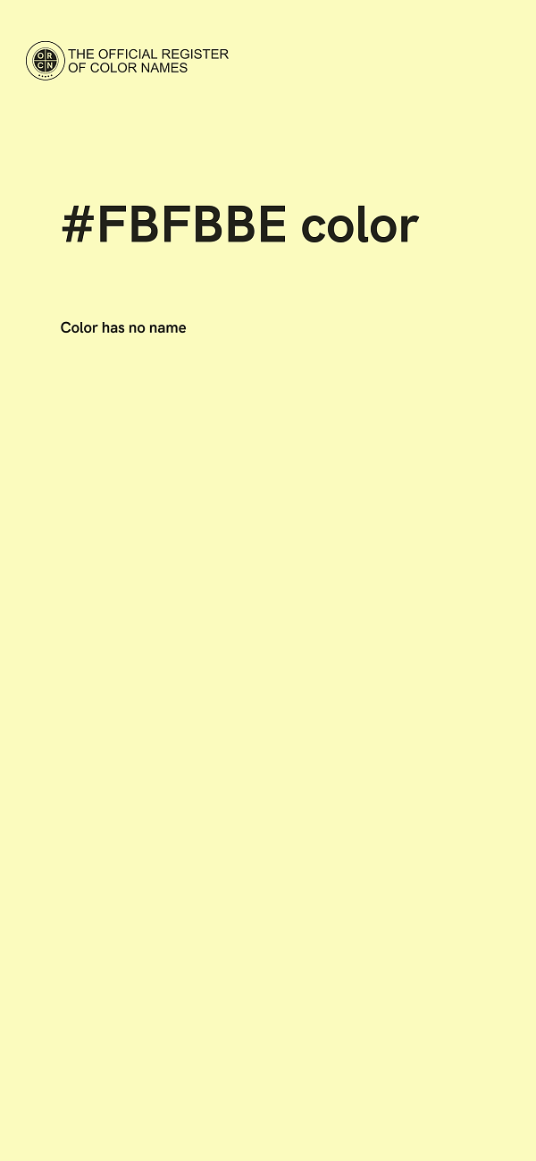 #FBFBBE color image