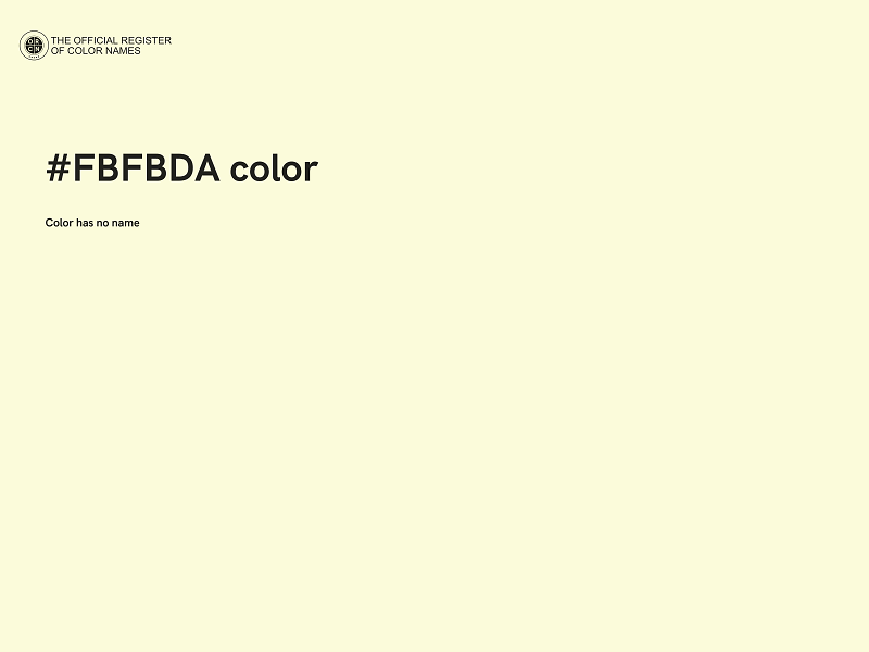 #FBFBDA color image
