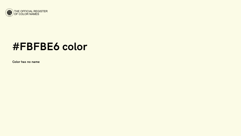 #FBFBE6 color image