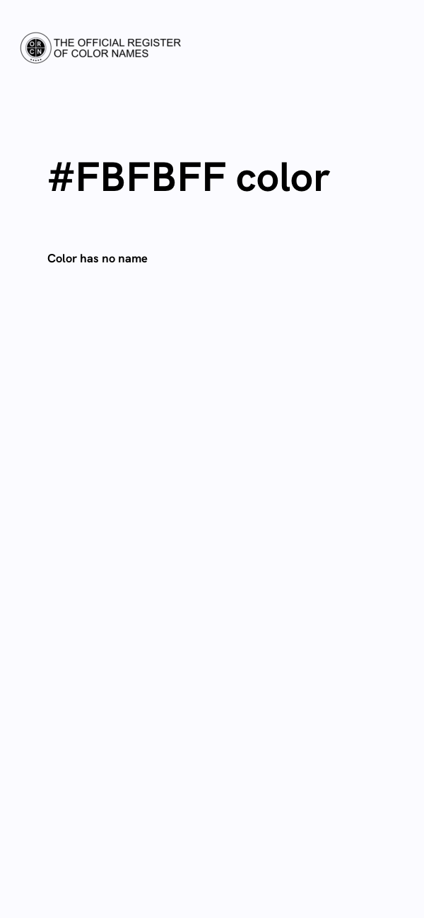 #FBFBFF color image