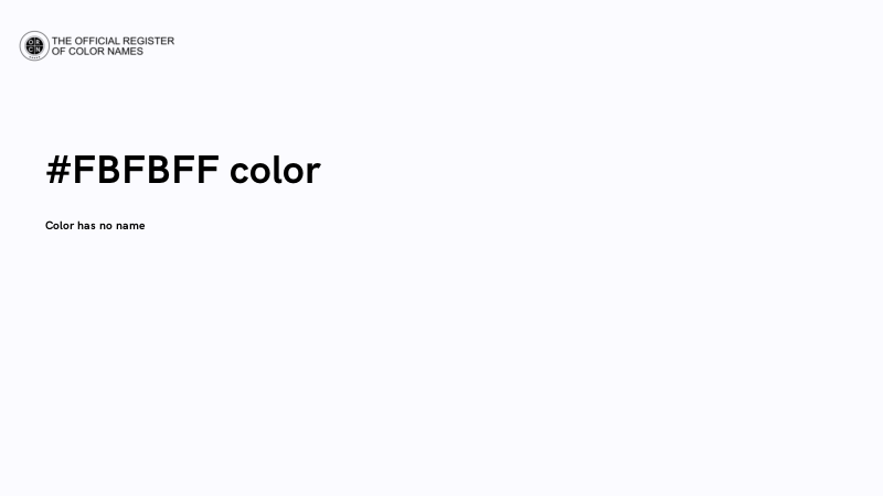 #FBFBFF color image