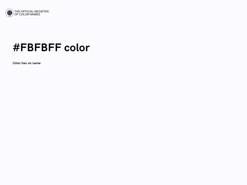 #FBFBFF color image