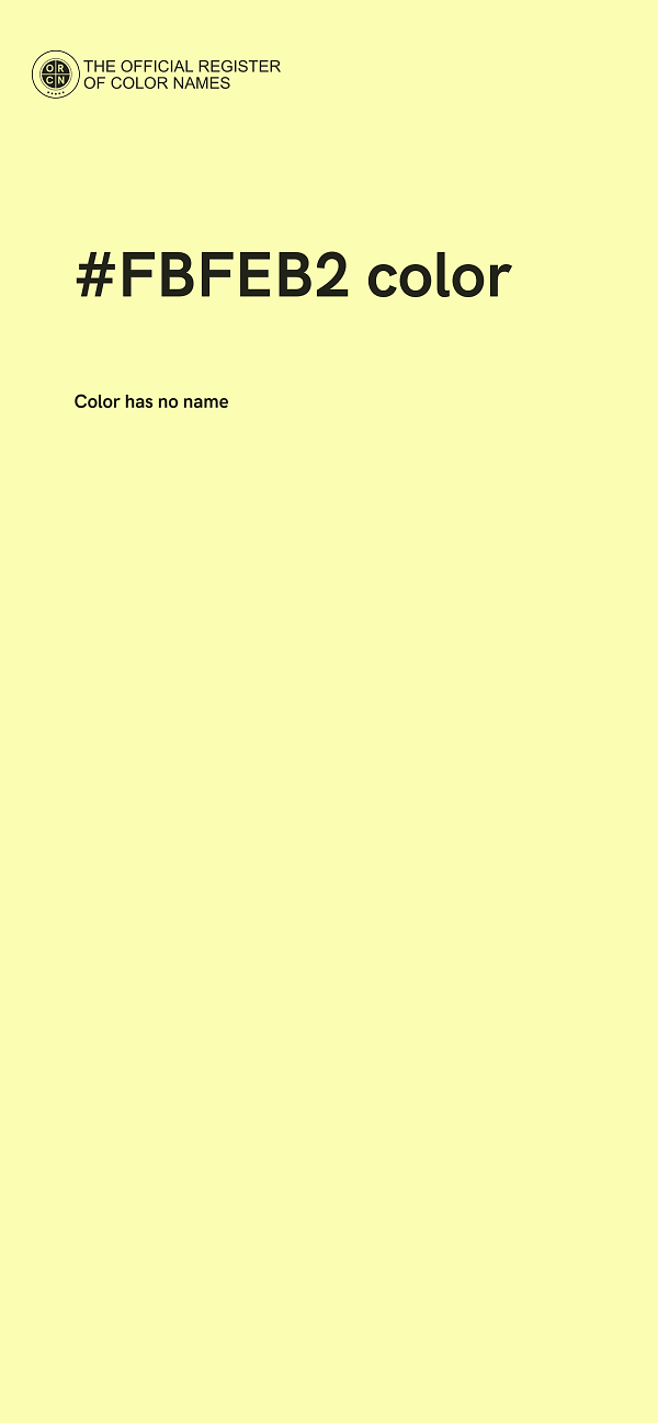 #FBFEB2 color image